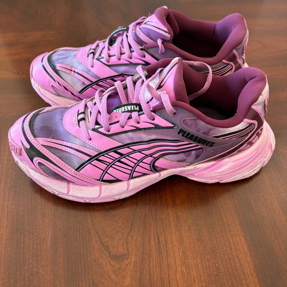 Puma Pleasures Velophasis Shoes 10 Overdye‎ Pink Purple Y2K Athletic Sneakers